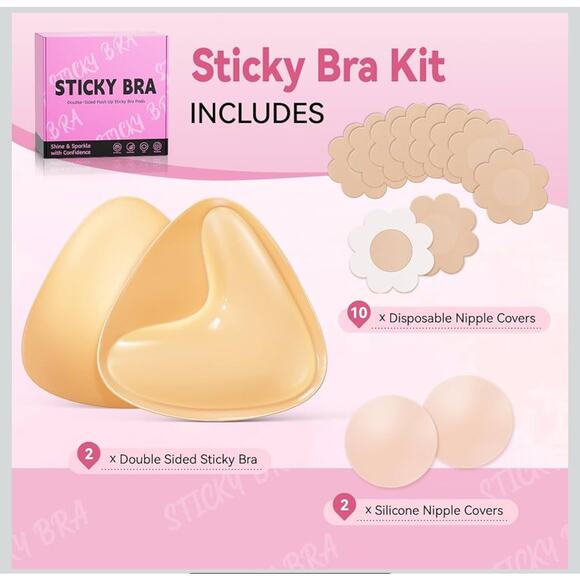 Sticky Bra Pads Inserts Set - Picture 4 of 6
